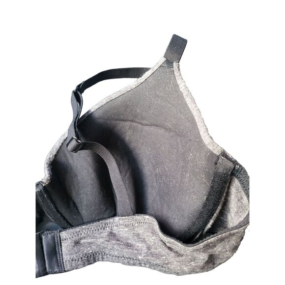 Auden Bra 38B Womens Demi Underwired Grey Black Lightly Lined Everyday - Picture 6 of 8
